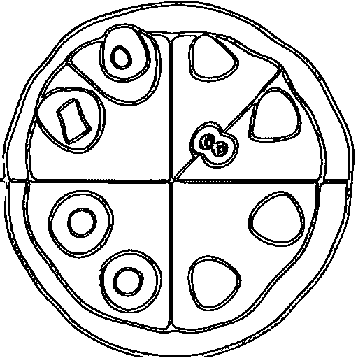 A pizza slice Coloring Page