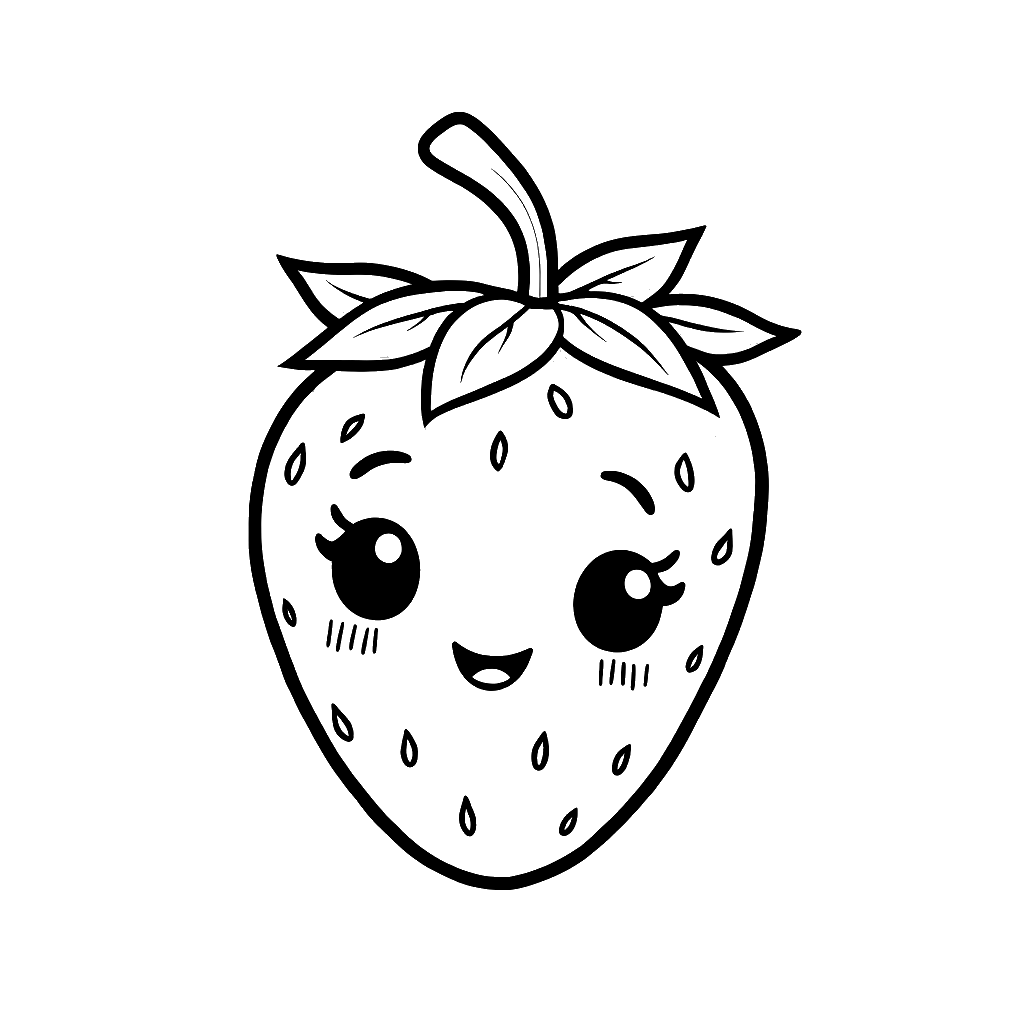 Strawberry Coloring Page