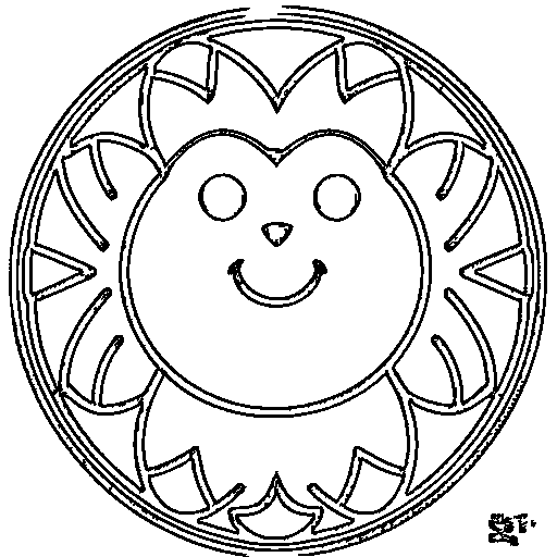 A smiling watermelon slice Coloring Page