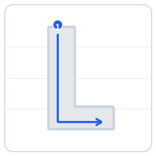Trace Letter L