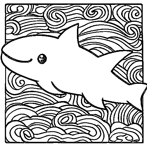A smiling dolphin Coloring Page