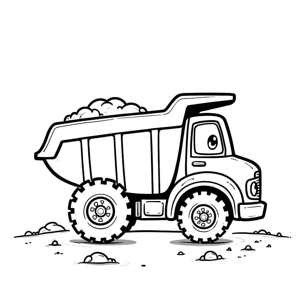 Dump Truck Coloring Page