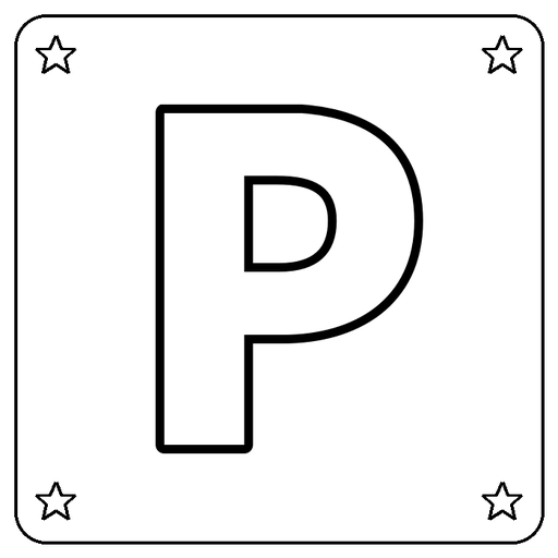 Letter P Coloring Page