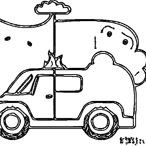 A fire helicopter Coloring Page