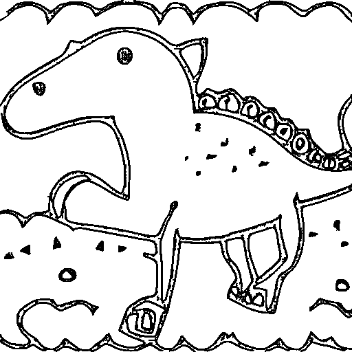 A long-neck dinosaur Coloring Page