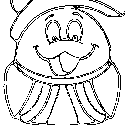 A chick in an eggshell Coloring Page