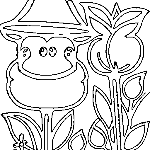 A tulip Coloring Page