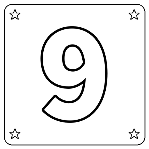 Number 9 Coloring Page