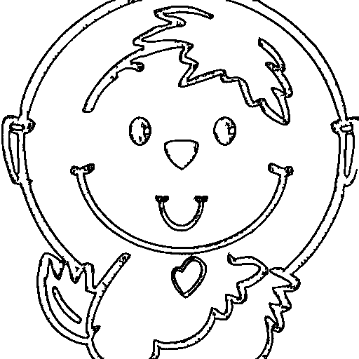A round oak tree Coloring Page