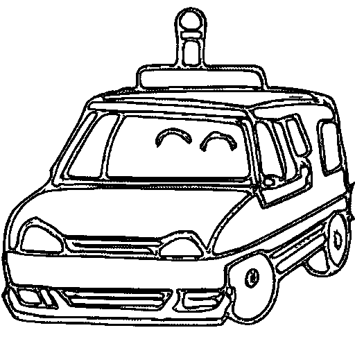 A police car Coloring Page