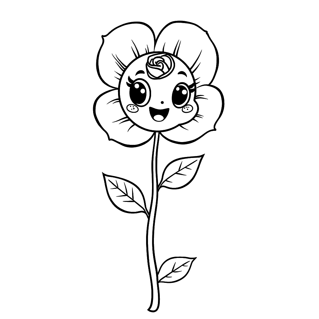 Rose Coloring Page