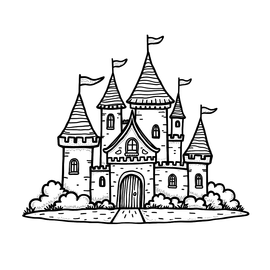 Castle Coloring Page