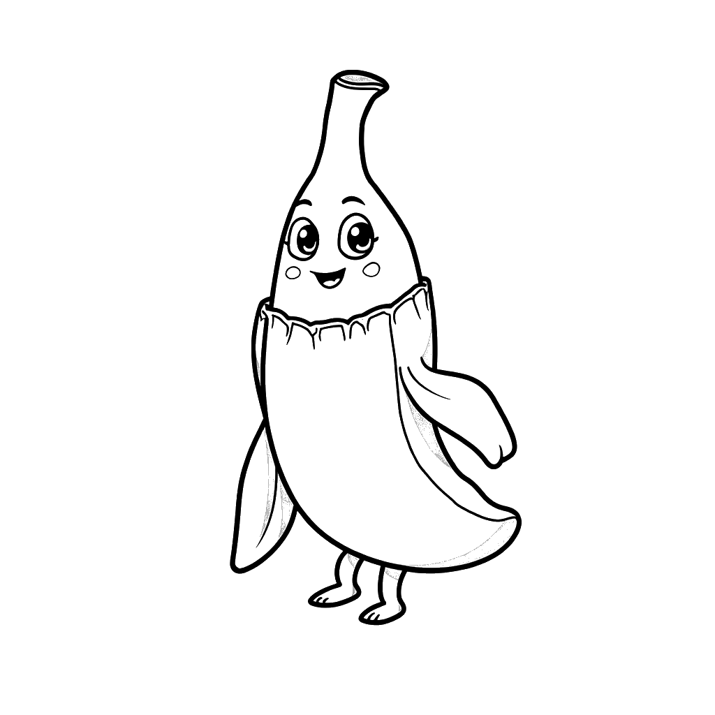 Banana Coloring Page