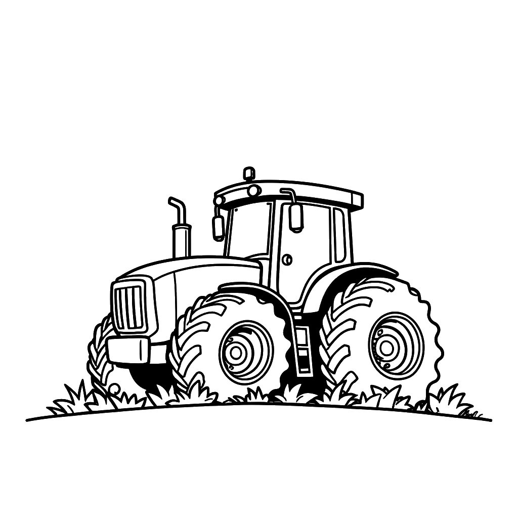 Tractor Coloring Page