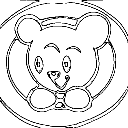 A smiling circle character Coloring Page