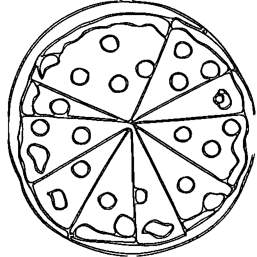 A pizza slice Coloring Page