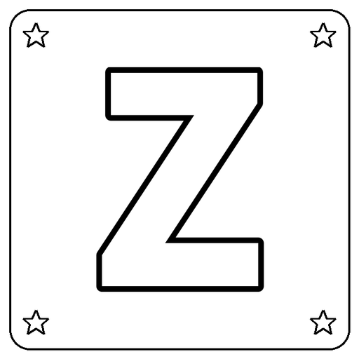Letter Z Coloring Page