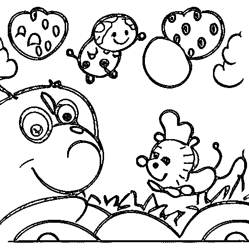 A caterpillar Coloring Page