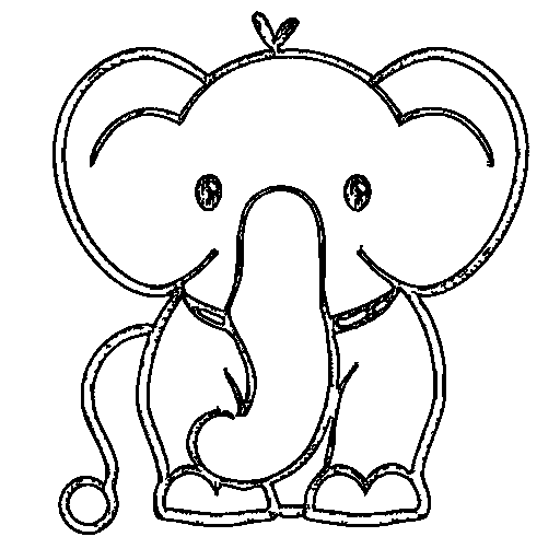 Baby elephant Coloring Page