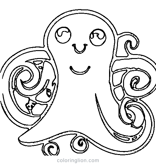 Octopus Water Guns Coloring Page