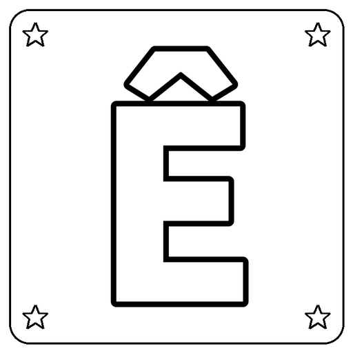 Letter Ê Coloring Page
