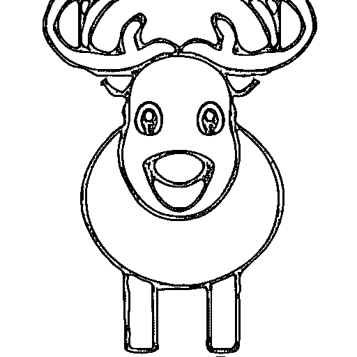 A reindeer Coloring Page