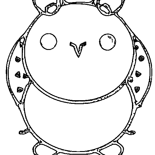 A round ladybug Coloring Page