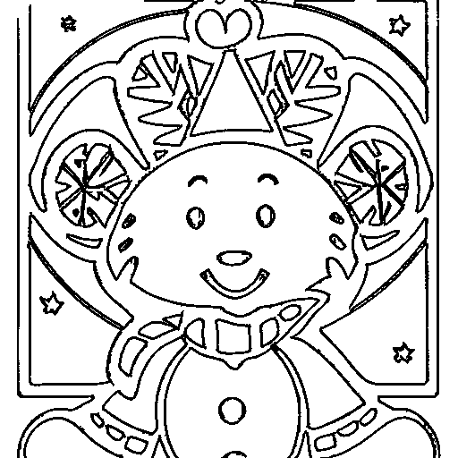 A decorated christmas tree Coloring Page