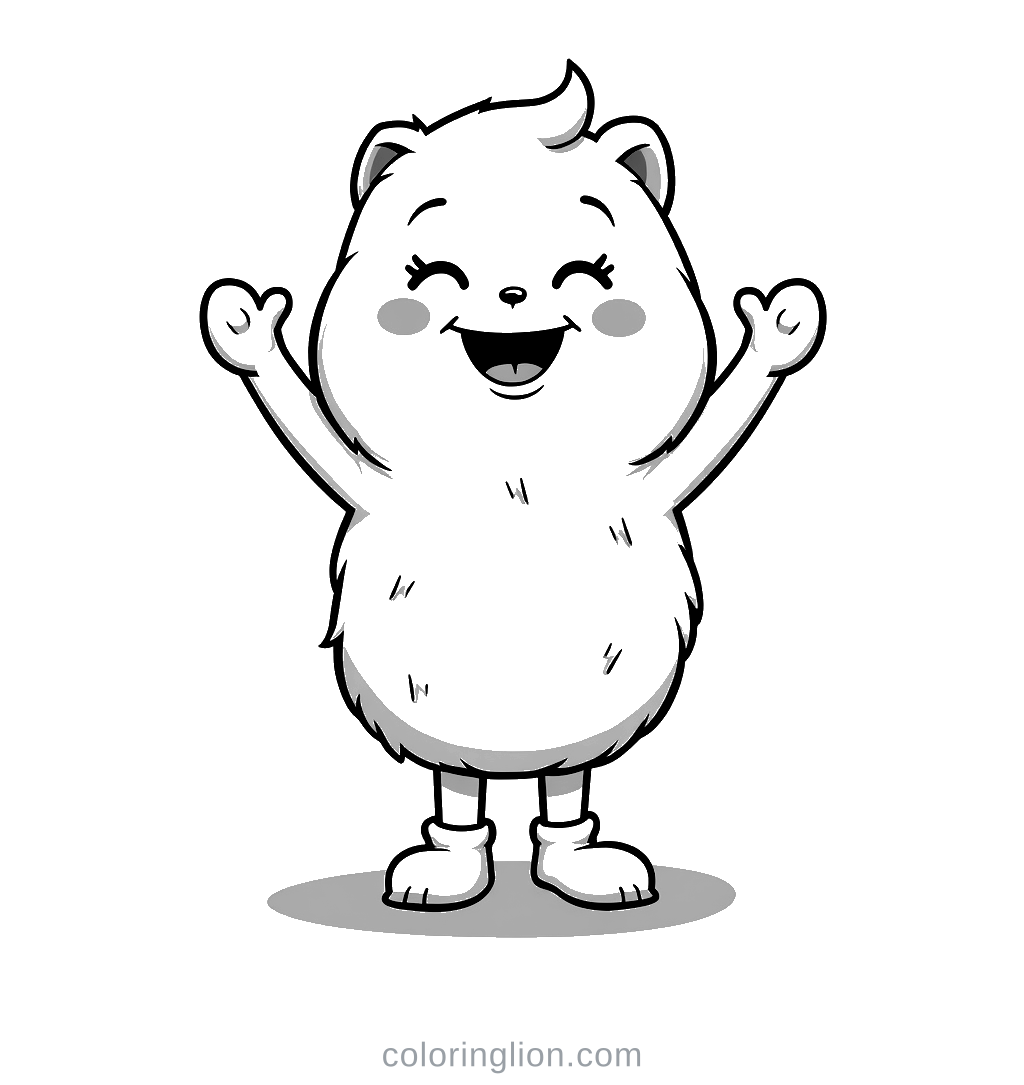 Cheering Fan Coloring Page