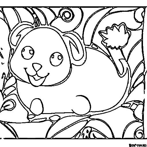 Baby hamster Coloring Page