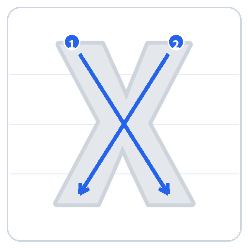 Trace Letter X