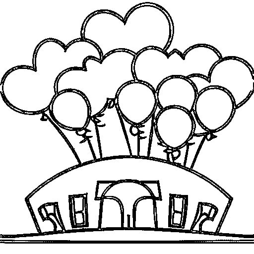 A bunch of balloons Coloring Page