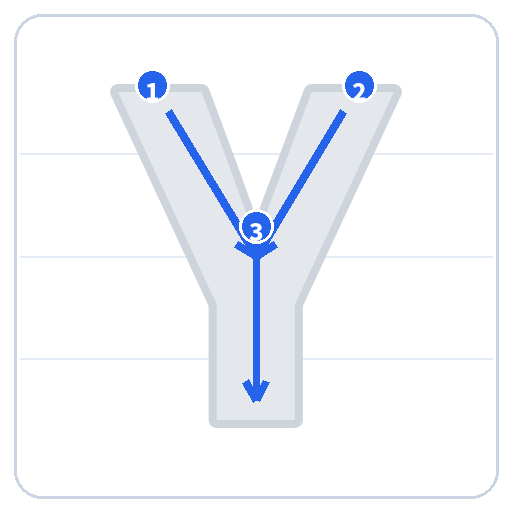 Trace Letter Y