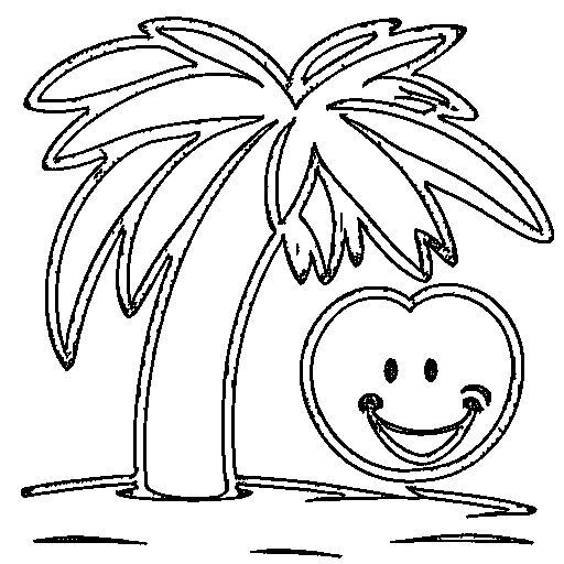 A palm tree Coloring Page