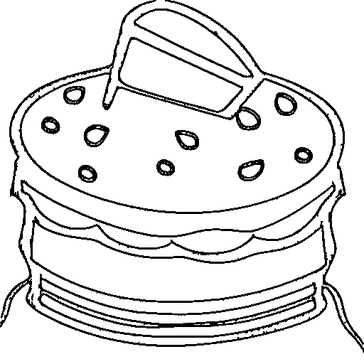 A slice of cake Coloring Page