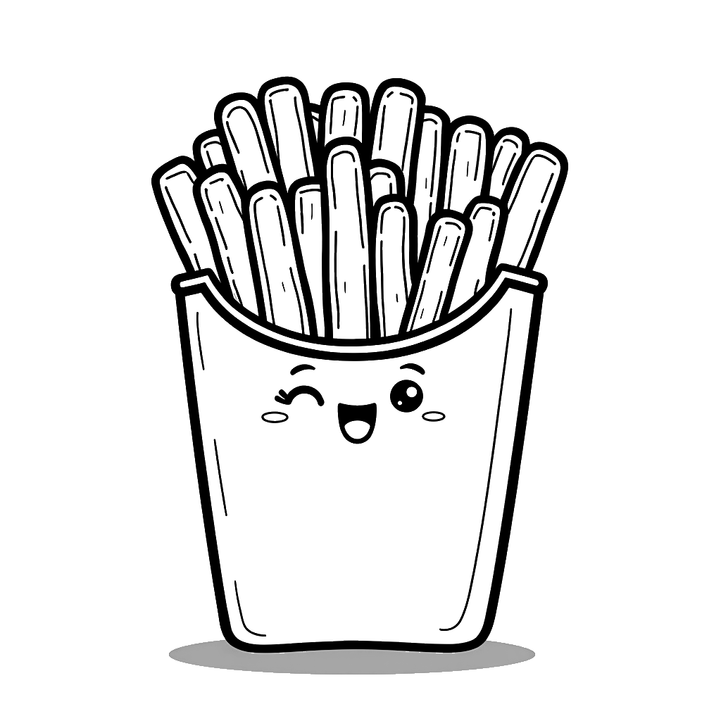 Fries Coloring Page