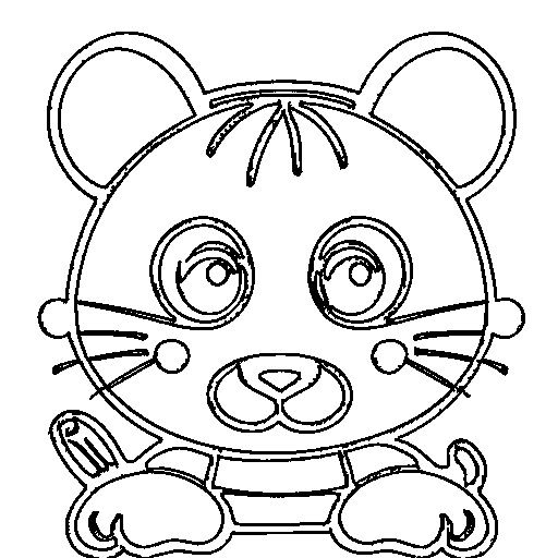Baby tiger Coloring Page