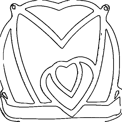 Two hearts tied with a ribbon Coloring Page