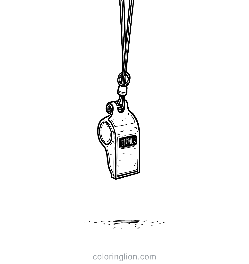 Whistle Coloring Page