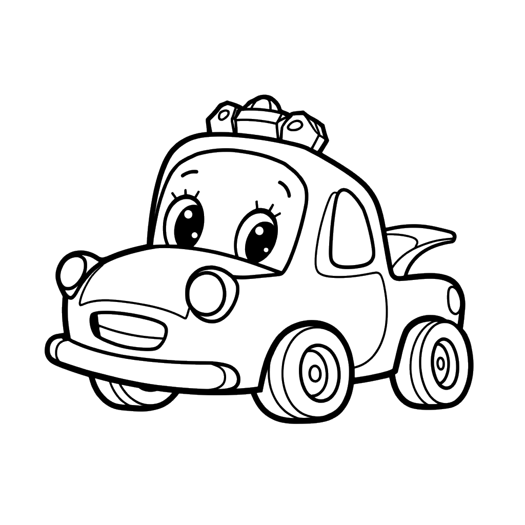 Police Car Coloring Page