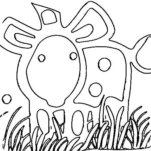 Friendly Cow Coloring Page