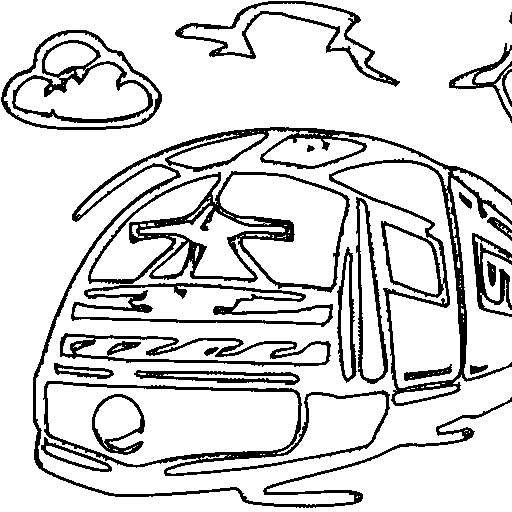 A high speed train Coloring Page