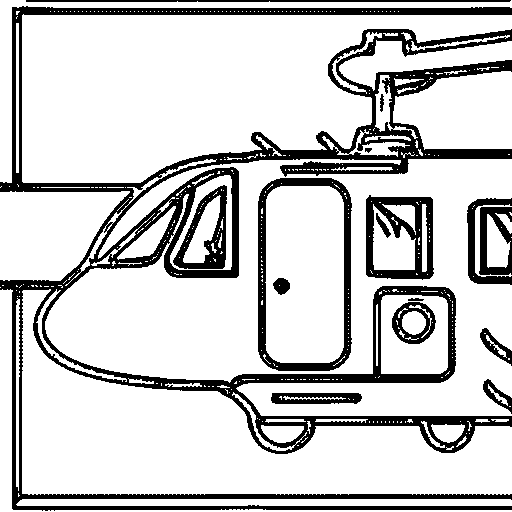 A fire helicopter Coloring Page