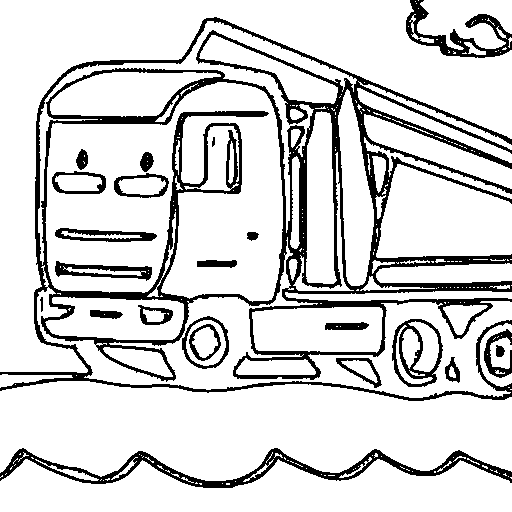 A dump truck Coloring Page