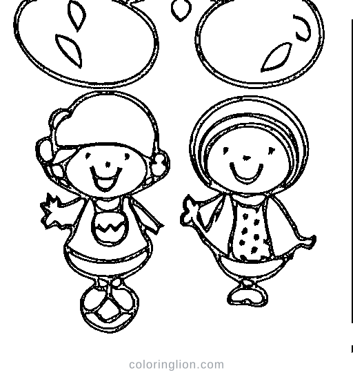 Water Balloon Fight Coloring Page