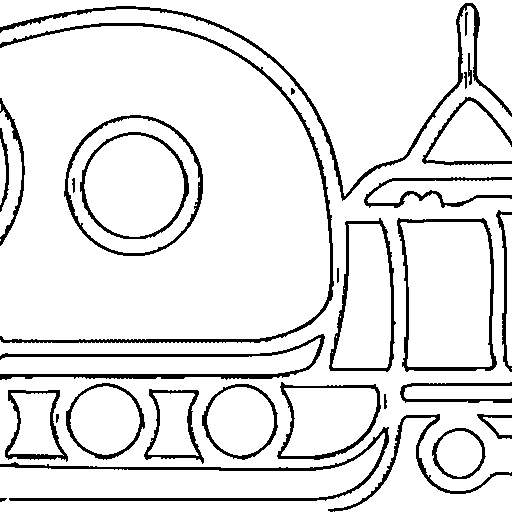 A train with carriages Coloring Page