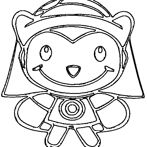 Superhero with a cape flying Coloring Page
