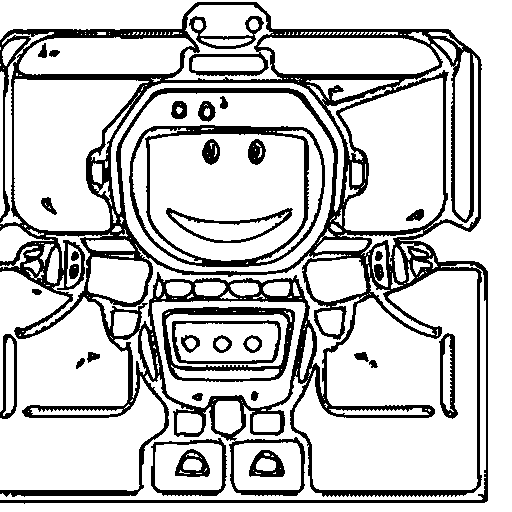 A robot with an antenna Coloring Page