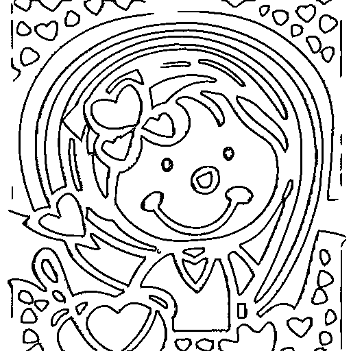A cupid with a tiny bow Coloring Page