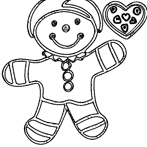 A gingerbread man Coloring Page